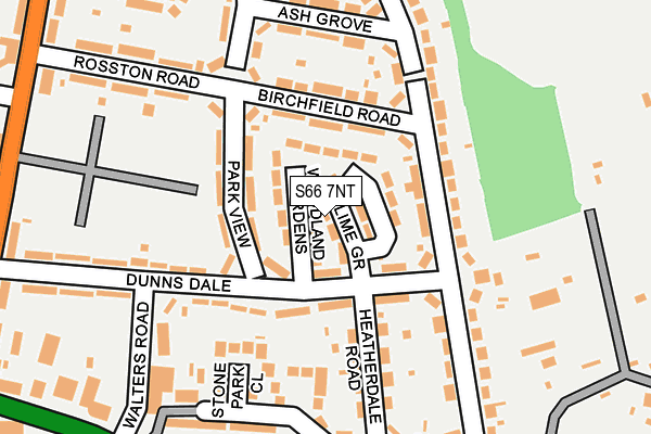 S66 7NT map - OS OpenMap – Local (Ordnance Survey)