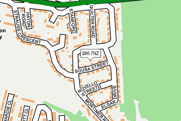 S66 7NZ map - OS OpenMap – Local (Ordnance Survey)