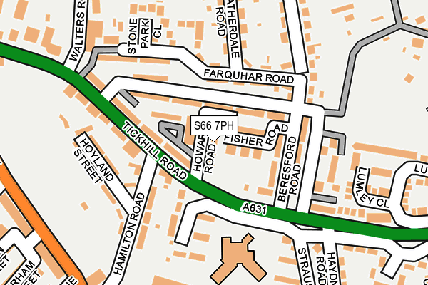 S66 7PH map - OS OpenMap – Local (Ordnance Survey)