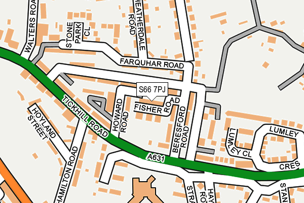 S66 7PJ map - OS OpenMap – Local (Ordnance Survey)