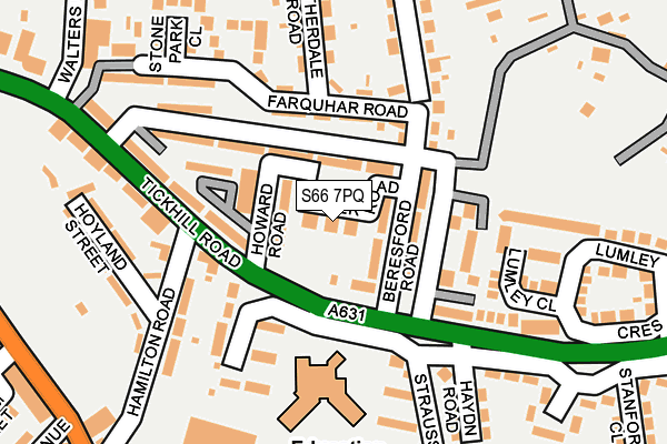 S66 7PQ map - OS OpenMap – Local (Ordnance Survey)
