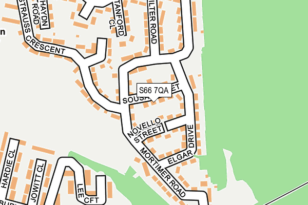 S66 7QA map - OS OpenMap – Local (Ordnance Survey)