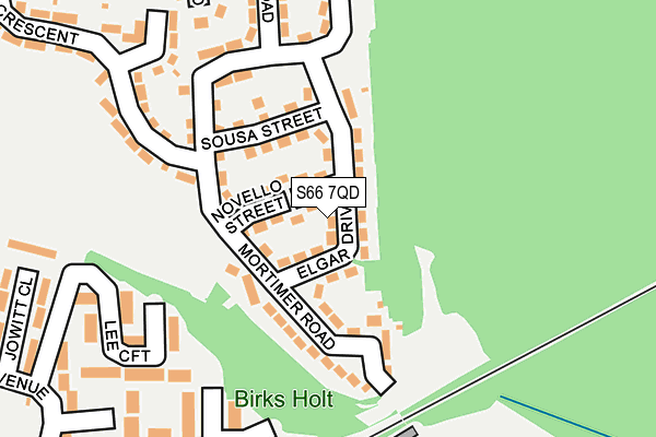 S66 7QD map - OS OpenMap – Local (Ordnance Survey)