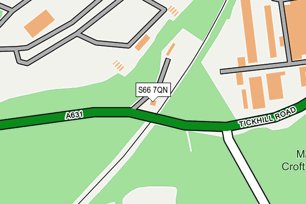 S66 7QN map - OS OpenMap – Local (Ordnance Survey)