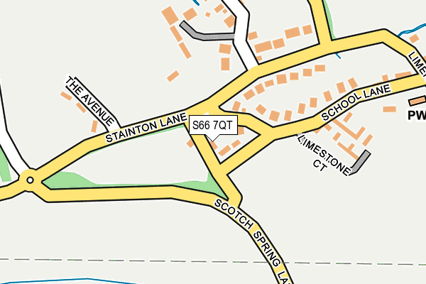 S66 7QT map - OS OpenMap – Local (Ordnance Survey)