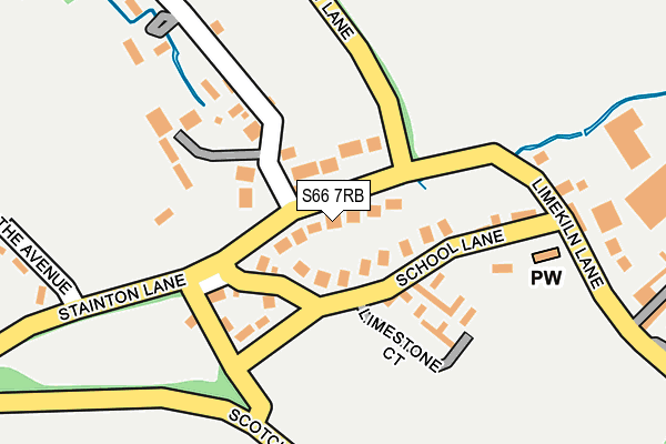 S66 7RB map - OS OpenMap – Local (Ordnance Survey)