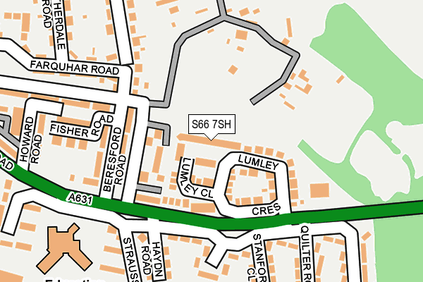 S66 7SH map - OS OpenMap – Local (Ordnance Survey)
