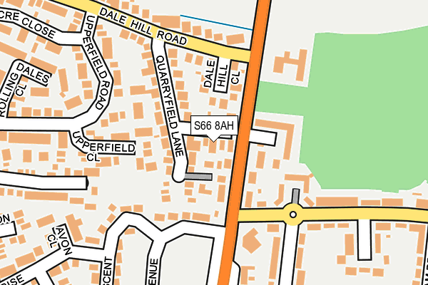 S66 8AH map - OS OpenMap – Local (Ordnance Survey)