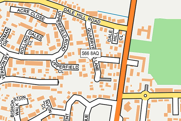 S66 8AQ map - OS OpenMap – Local (Ordnance Survey)