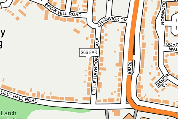 S66 8AR map - OS OpenMap – Local (Ordnance Survey)