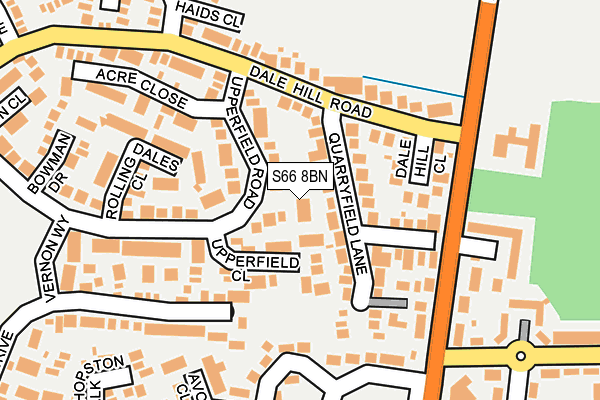 S66 8BN map - OS OpenMap – Local (Ordnance Survey)