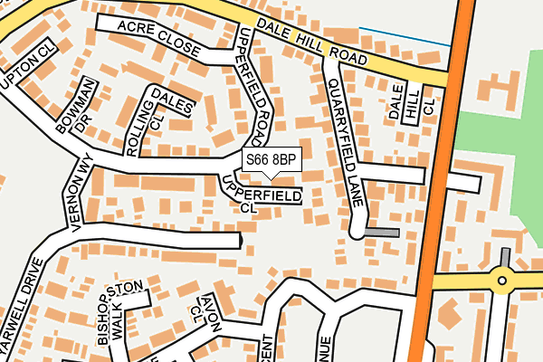 S66 8BP map - OS OpenMap – Local (Ordnance Survey)