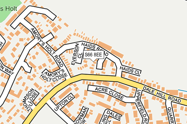 S66 8EE map - OS OpenMap – Local (Ordnance Survey)