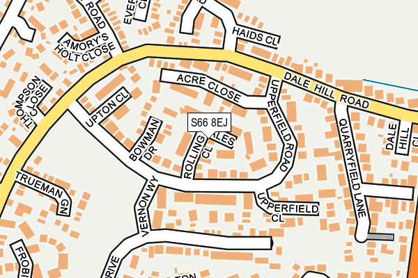 S66 8EJ map - OS OpenMap – Local (Ordnance Survey)
