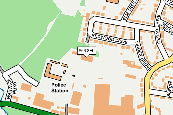 S66 8EL map - OS OpenMap – Local (Ordnance Survey)