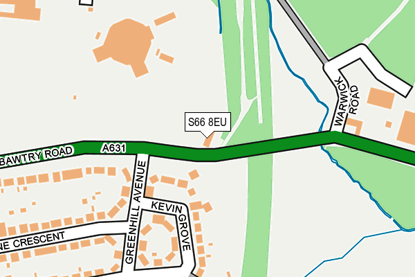 S66 8EU map - OS OpenMap – Local (Ordnance Survey)