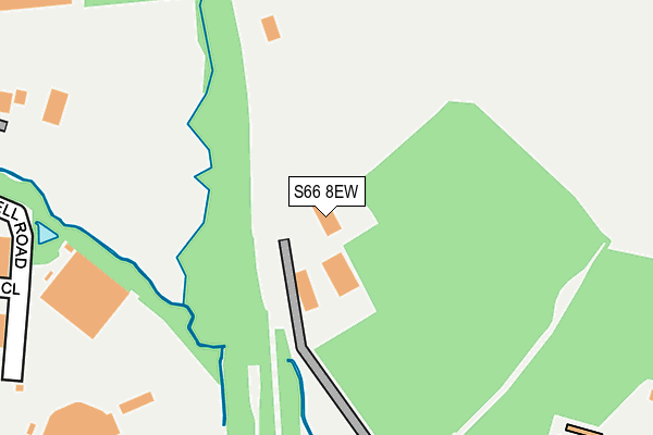 S66 8EW map - OS OpenMap – Local (Ordnance Survey)