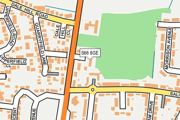 S66 8GE map - OS OpenMap – Local (Ordnance Survey)