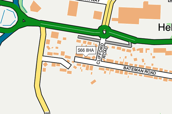 S66 8HA map - OS OpenMap – Local (Ordnance Survey)