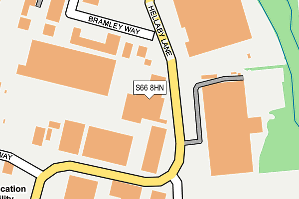 S66 8HN map - OS OpenMap – Local (Ordnance Survey)