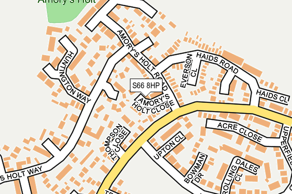S66 8HP map - OS OpenMap – Local (Ordnance Survey)