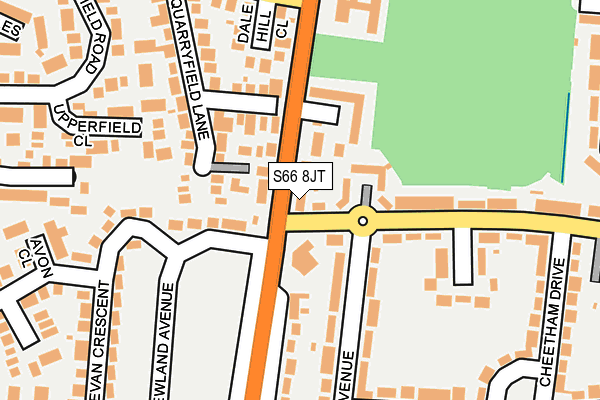 S66 8JT map - OS OpenMap – Local (Ordnance Survey)