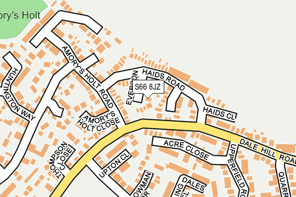S66 8JZ map - OS OpenMap – Local (Ordnance Survey)