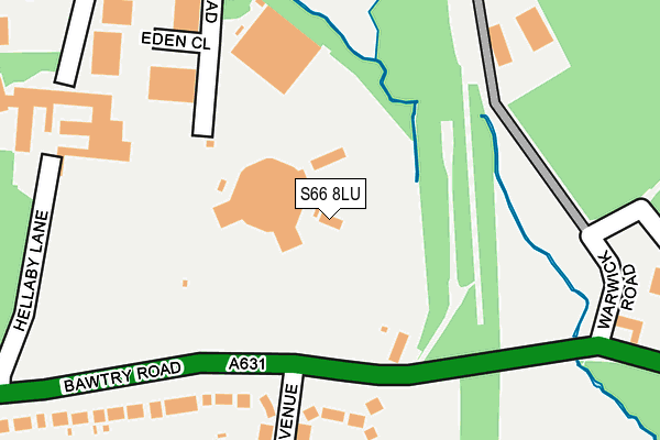 S66 8LU map - OS OpenMap – Local (Ordnance Survey)