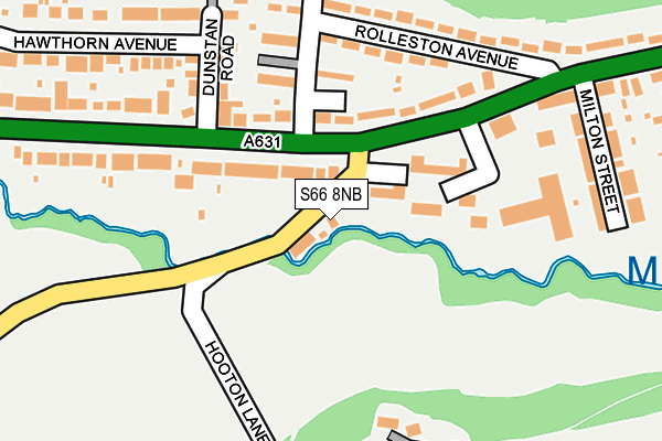 S66 8NB map - OS OpenMap – Local (Ordnance Survey)