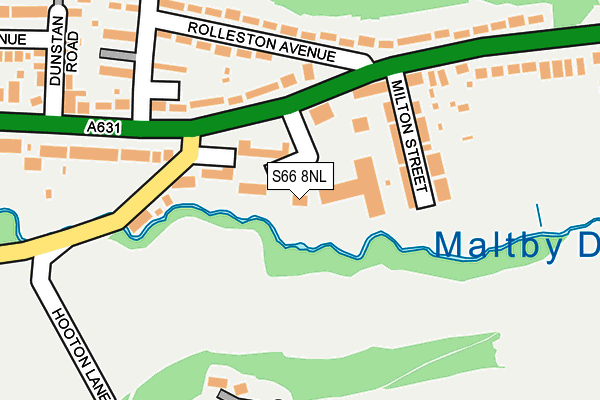 S66 8NL map - OS OpenMap – Local (Ordnance Survey)