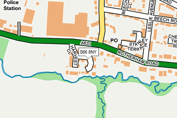 S66 8NY map - OS OpenMap – Local (Ordnance Survey)