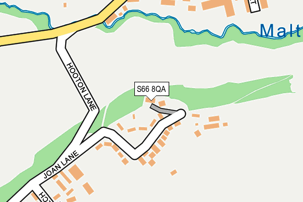 S66 8QA map - OS OpenMap – Local (Ordnance Survey)