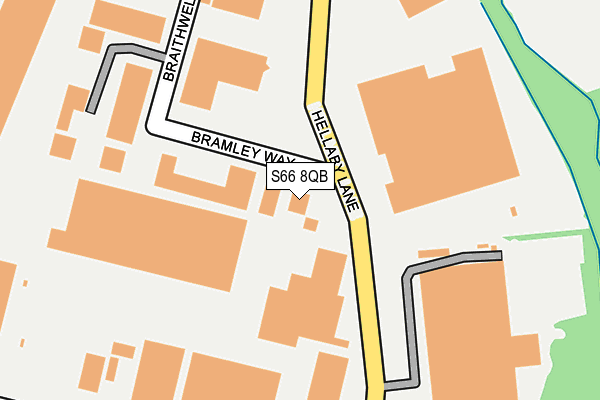 S66 8QB map - OS OpenMap – Local (Ordnance Survey)
