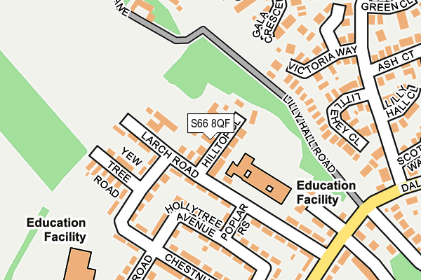 S66 8QF map - OS OpenMap – Local (Ordnance Survey)