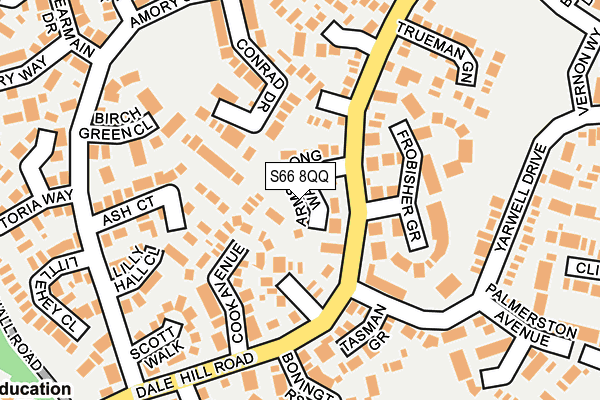 S66 8QQ map - OS OpenMap – Local (Ordnance Survey)