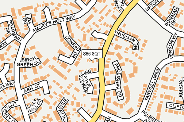 S66 8QT map - OS OpenMap – Local (Ordnance Survey)
