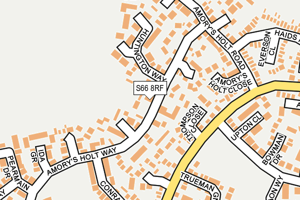 S66 8RF map - OS OpenMap – Local (Ordnance Survey)