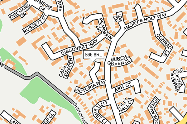 S66 8RL map - OS OpenMap – Local (Ordnance Survey)
