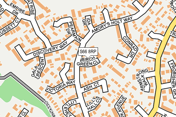 S66 8RP map - OS OpenMap – Local (Ordnance Survey)