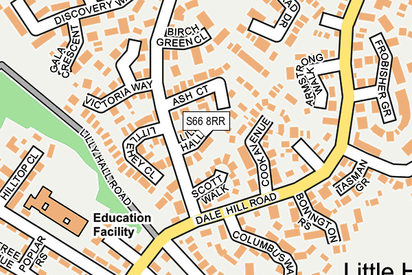 S66 8RR map - OS OpenMap – Local (Ordnance Survey)