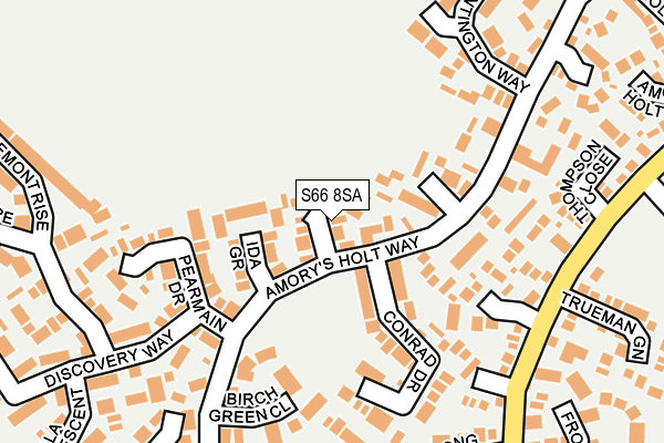 S66 8SA map - OS OpenMap – Local (Ordnance Survey)