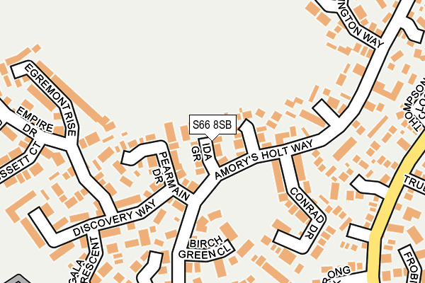 S66 8SB map - OS OpenMap – Local (Ordnance Survey)