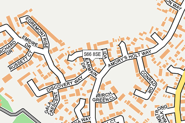S66 8SE map - OS OpenMap – Local (Ordnance Survey)
