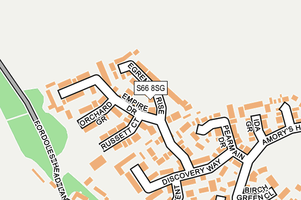 S66 8SG map - OS OpenMap – Local (Ordnance Survey)