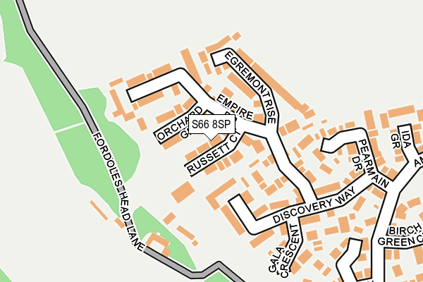 S66 8SP map - OS OpenMap – Local (Ordnance Survey)