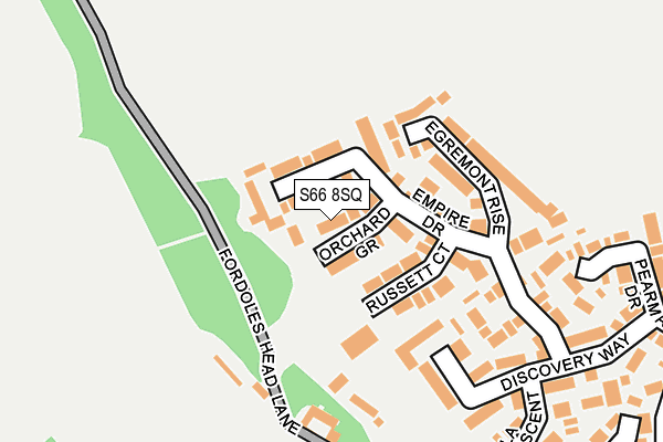 S66 8SQ map - OS OpenMap – Local (Ordnance Survey)
