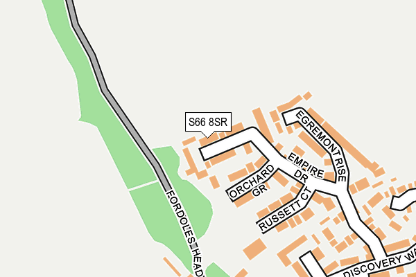 S66 8SR map - OS OpenMap – Local (Ordnance Survey)