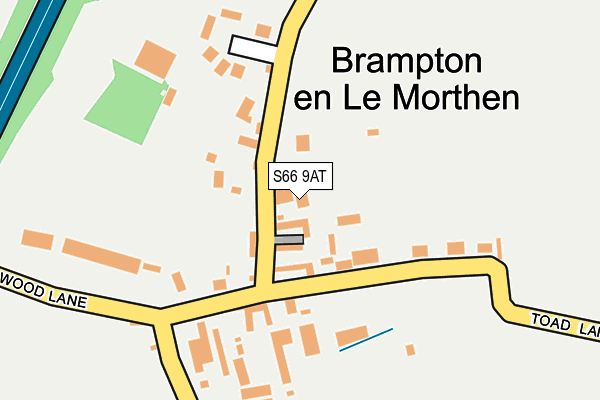 S66 9AT map - OS OpenMap – Local (Ordnance Survey)