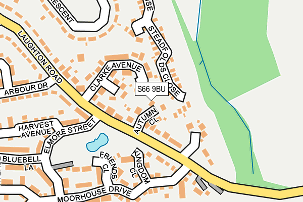 S66 9BU map - OS OpenMap – Local (Ordnance Survey)