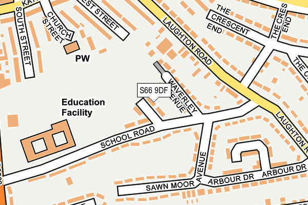 S66 9DF map - OS OpenMap – Local (Ordnance Survey)